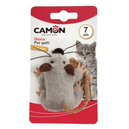 CAMON TOPINO IN PELUCHE CON CODA IN CORDA