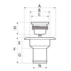 LALIZAS TAPPO IMBARCO CARBURANTE DIAMETRO 51MM