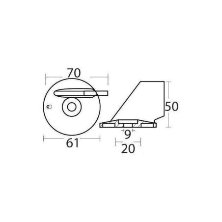 OSCULATI ANODO A PINNA 40-70 HP 4T IN ZINCO