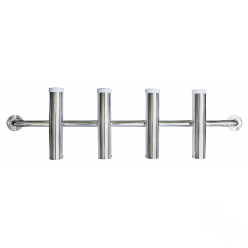 TREM PORTACANNE A PARETE 4 POSTI IN ACCIAIO INOX