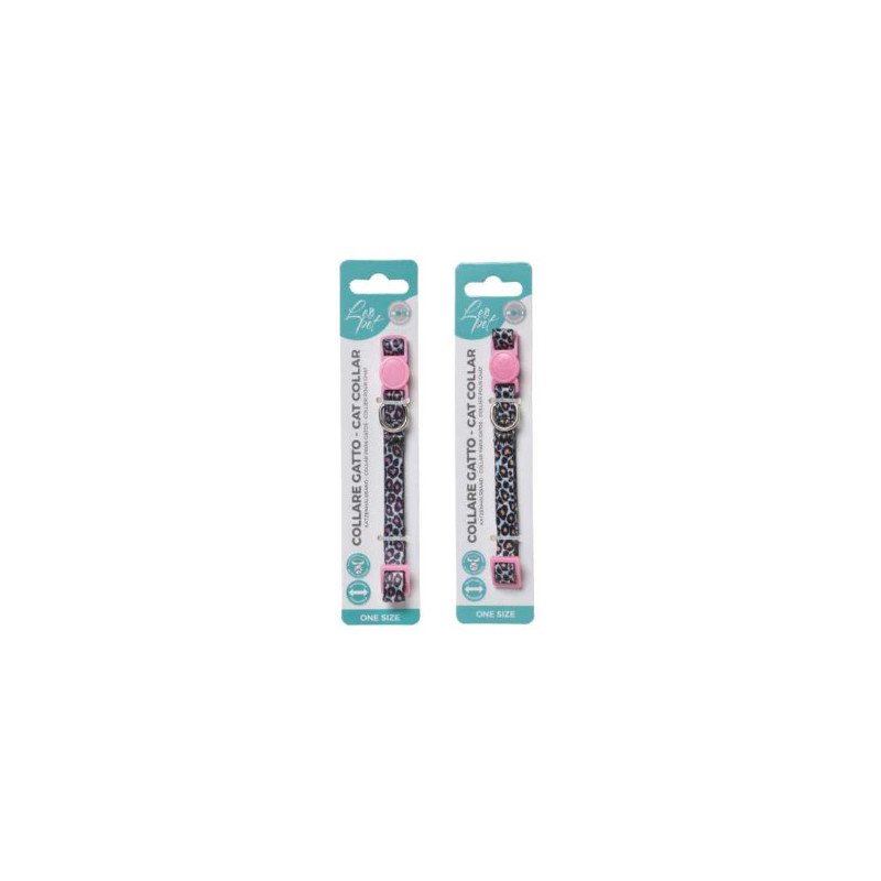 LEOPET COLLARE STAMPATO LEOPARD PER GATTI