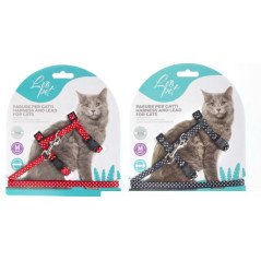 LEOPET PETTORINA CON POIS PER GATTI TAGLIA MEDIA