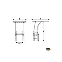 TREM T-TOP IN ALLUMINIO VERNICIATO BIANCO