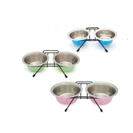 LEOPET CIOTOLE IN ACCIAIO INOX CON PORTACIOTOLE COLORATE