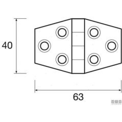 MTM CERNIERA IN PLASTICA RINFORZATA 40x63 MM