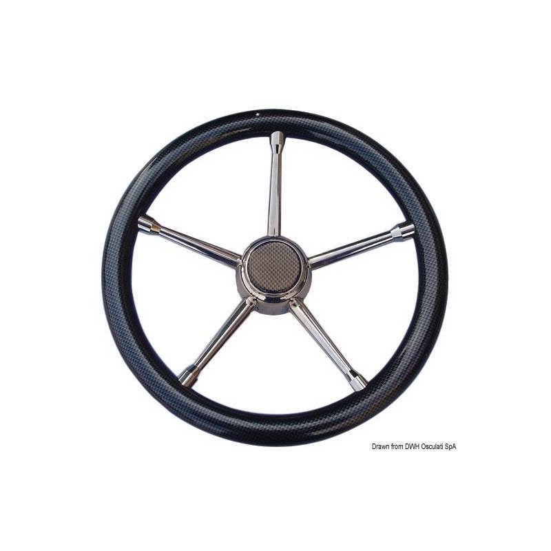 OSCULATI VOLANTE A INOX CARBONIO 350 MM