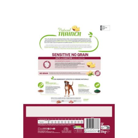 NATURAL TRAINER SENSITIVE ADULT MAXI NO GRAIN TROTA E PATATE