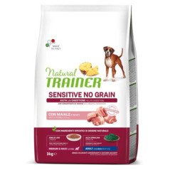 NATURAL TRAINER SENSITIVE ADULT MAXI NO GRAIN MAIALE E PATATE