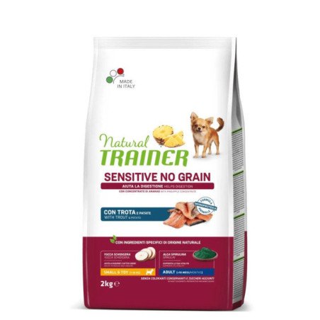 NATURAL TRAINER SENSITIVE ADULT MINI NO GRAIN TROTA E PATATE