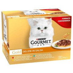 PURINA GOURMET GOLD DELIZIE IN SALSA 4 GUSTI 24X85GR