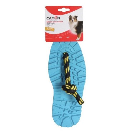 CAMON GIOCO PER CANI SUOLA IN GOMMA CON CORDA