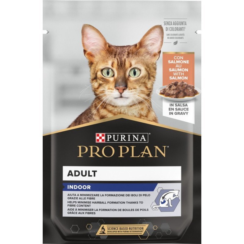 PURINA GATTO ADULT INDOOR CON SALMONE 85GR