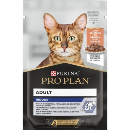 PURINA GATTO ADULT INDOOR CON SALMONE 85GR