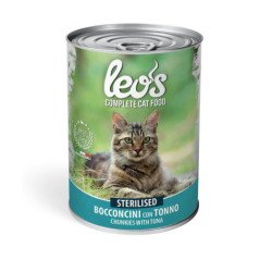 LEO'S TACCHINO STERILIZZATO LATTINE BOCCONCINI PER GATTI 415GR