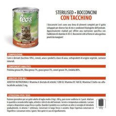 LEO'S TACCHINO STERILIZZATO LATTINE BOCCONCINI PER GATTI 415GR