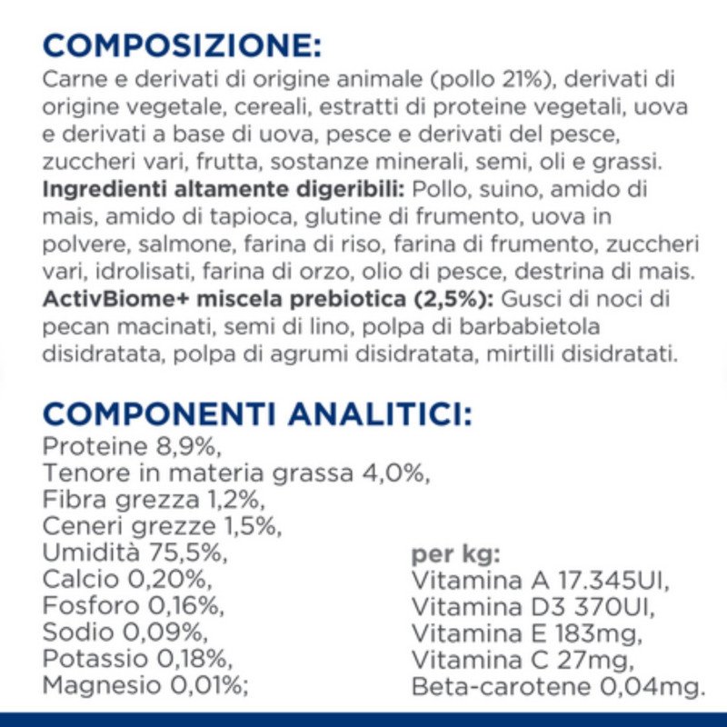 HILL'S GATTO UMIDO GASTROINTESTINAL BIOME POLLO 85GR