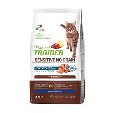 NATURAL TRAINER ADULT SENSITIVE NO GRAIN TROTA PATATE PISELLI