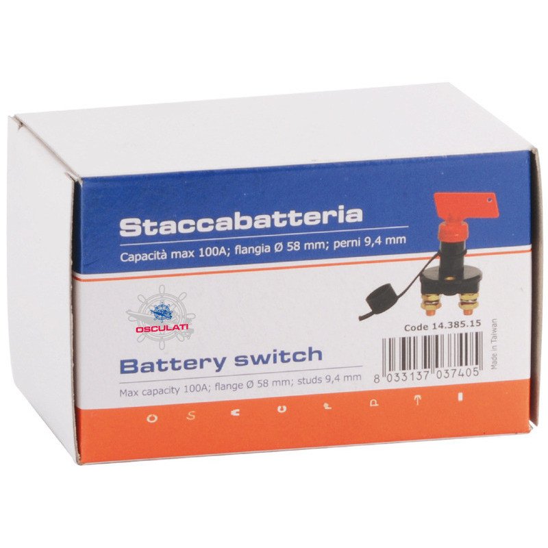 OSCULATI STACCABATTERIA TECNOPOLIMERO NERO 100A