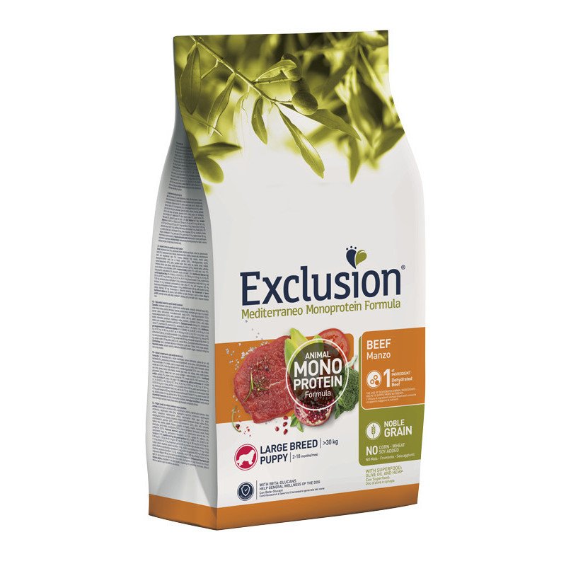 EXCLUSION MEDITERRANEO PUPPY LARGE BREED MANZO 12KG