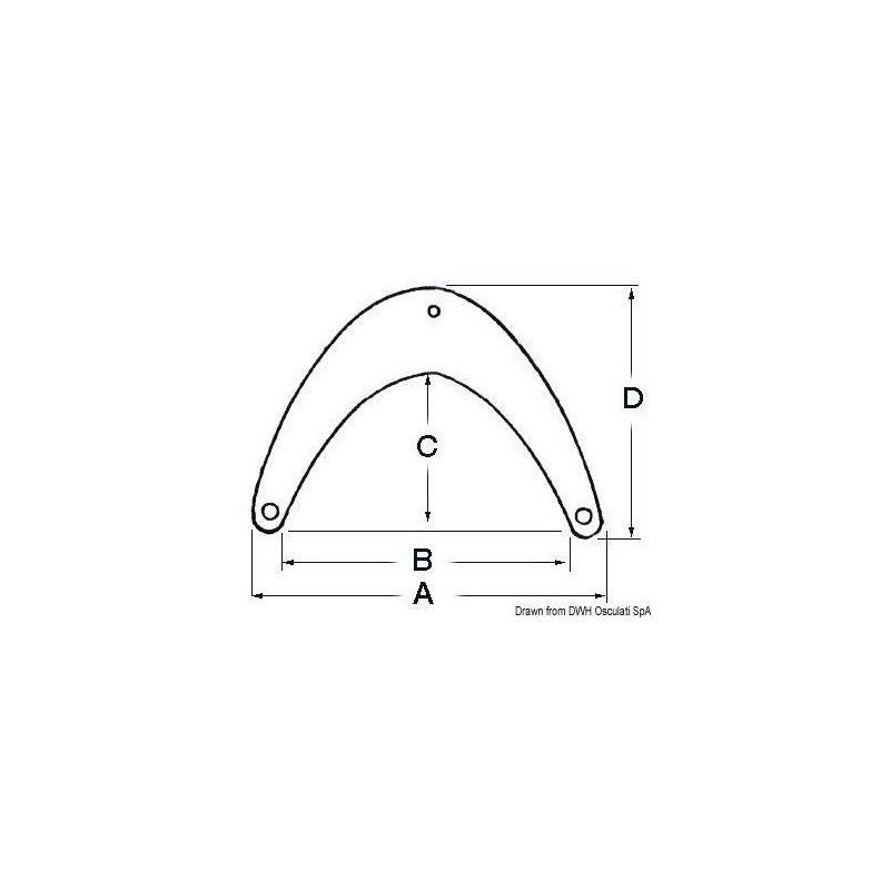 OSCULATI PARABORDO ANGOLARE PRUA IN PVC 55x47CM
