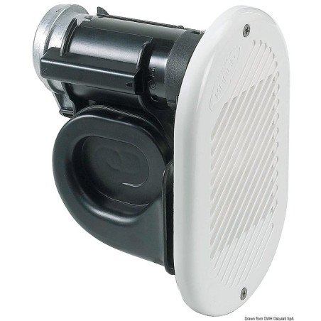OSCULATI TROMBA INCASSO HURRICANE BIANCA 12V