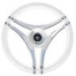 OSCULATI VOLANTE IMPACT BIANCO CON RAZZE ACCIAIO