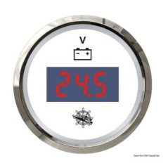 OSCULATI VOLTOMETRO DIGITALE 8-32 V BIANCO CON SCOCCA LUCIDA