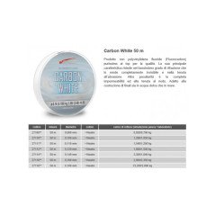 TUBERTINI CARBON WHITE FLUOROCARBON 50MT
