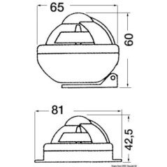 OSCULATI BUSSOLA RIVIERA COMET GRIGIA LETTURA FRONTALE