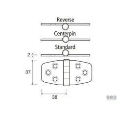 MTM CERNIERA A BISQUIT H43 x L76 MM IN ACCIAIO INOX