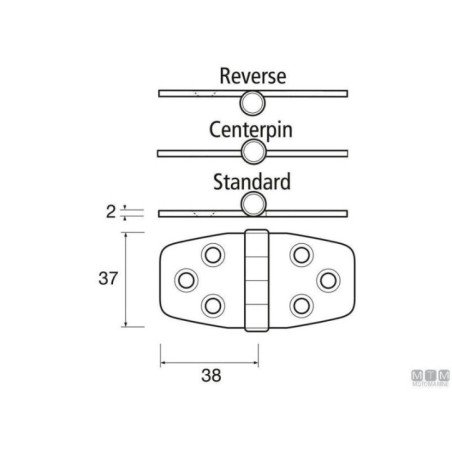 MTM CERNIERA A BISQUIT H43 x L76 MM IN ACCIAIO INOX