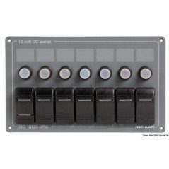 OSCULATI PANNELLO 7 INTERRUTTORI CON FUSIBILI ORIZZONTALE