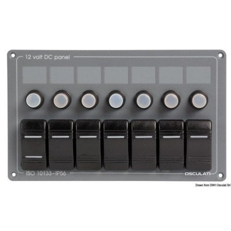 OSCULATI PANNELLO 7 INTERRUTTORI CON FUSIBILI ORIZZONTALE