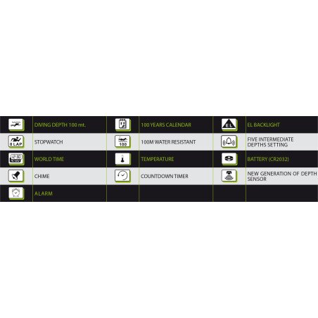 SALVIMAR OROLOGIO FREEDIVE WATCH CON PROFONDIMETRO