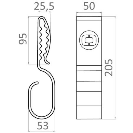 OSCULATI REGGICAVI CABLE HOOK