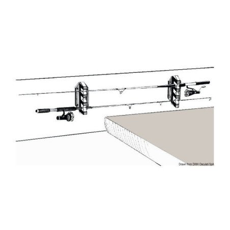OSCULATI SUPPORTO PORTACANNE 3 POSTI 198X62MM