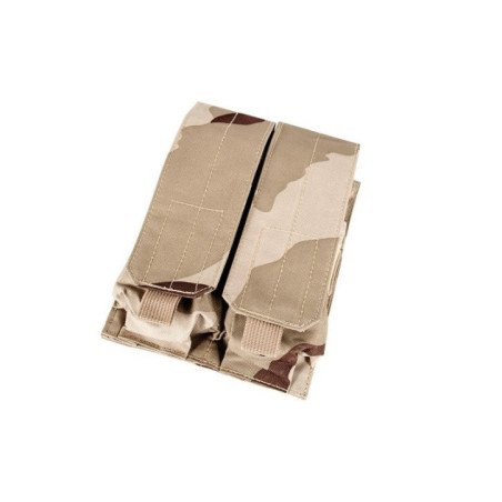 BOUBLE MAG POUCH 600D DESERT CAMO 100% NYLON