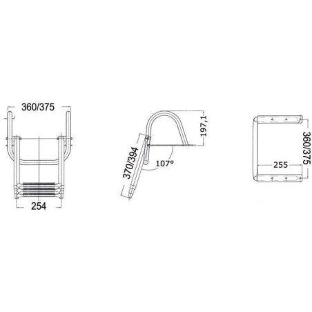OSCULATI SCALETTA CON CORRIMANO E GRADINI BIANCHI