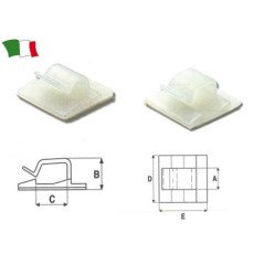 SUPPORTO ADESIVO PER CAVI TONDI (10PZ)