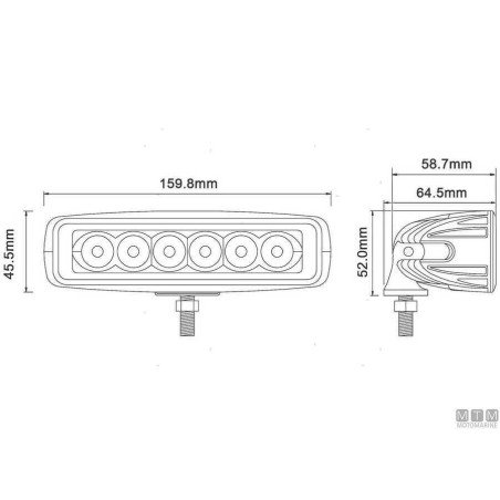 MOTOMARINE FARETTO LED DA COPERTA E POZZETTO G-LINE NERO