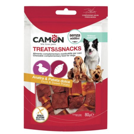 CAMON SNACK QUADROTTI ANATRA E PATATE DOLCI 80GR