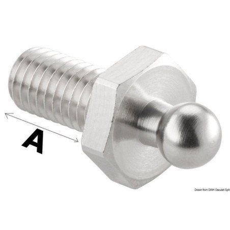 BOTTONE MASCHIO LOXX INOX VITE + DADO (5PZ)