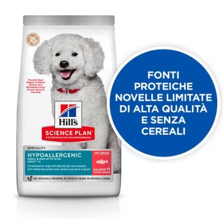 HILL'S SCIENZE PLAN HYPOALLERGENIC ADULT SMALL MINI SALMONE 1,5KG