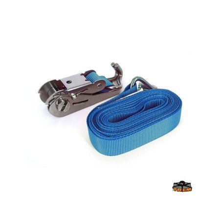 CINGHIA IN POLIESTERE BLU CON FIBBIA ACCIAIO INOX