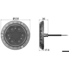 OSCULATI LUCE SUBACQUEA LED PIRANHA P6 NITRO 24 V