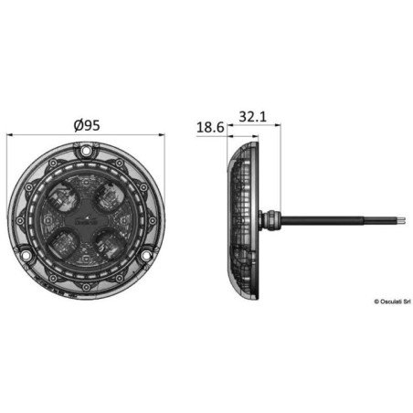 OSCULATI LUCE SUBACQUEA LED PIRANHA HI-POWER