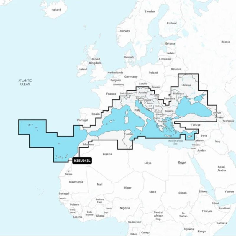 GARMIN CARTOGRAFIA NAVIONICS + MEDITERRANEO E MAR NERO