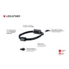 LED LENSER NEO3 BLACK LAMPADA FRONTALE