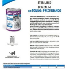 GEMON GATTO POLLO E TACCHINO LATTINA BOCCONCINI 415GR