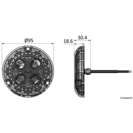 OSCULATI LUCE SUBACQUEA LED PIRANHA P4 POLYMER